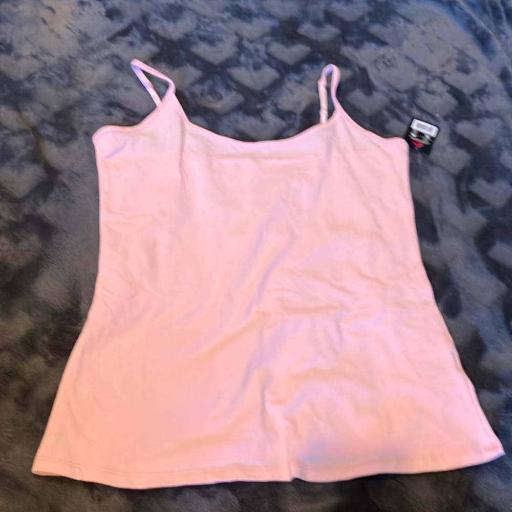 Fitted Pink Camisole Top with Spaghetti Straps